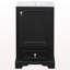 Meuble-lavabo de 20 po avec lavabo en céramique, porte à fermeture en douceur, tablette ajustable en forme de U, tiroir de compartiment et support de porte, style moderne, conception peu encombrante-54063643