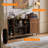 47" Sideboard Buffet Cabinet with Storage Cabinet with Tambour Slide Doors&Shelves, Fluted Storage Cabinet with Curvy Edge, Accent Console Buffet Cabinet,-695261160