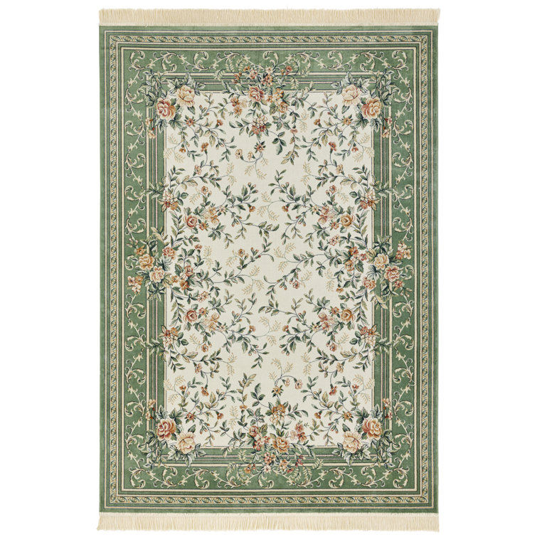Tufted Cream/Green Rug