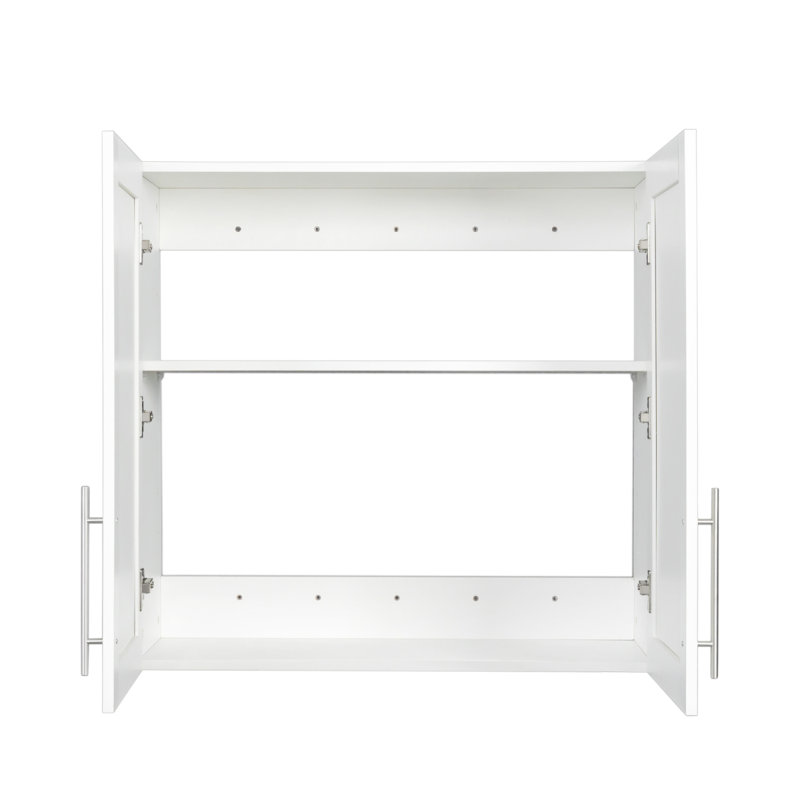 Armoire de rangement murale empilable, P 11,81 po x l 31,50 po x H 29,92 po, blanche