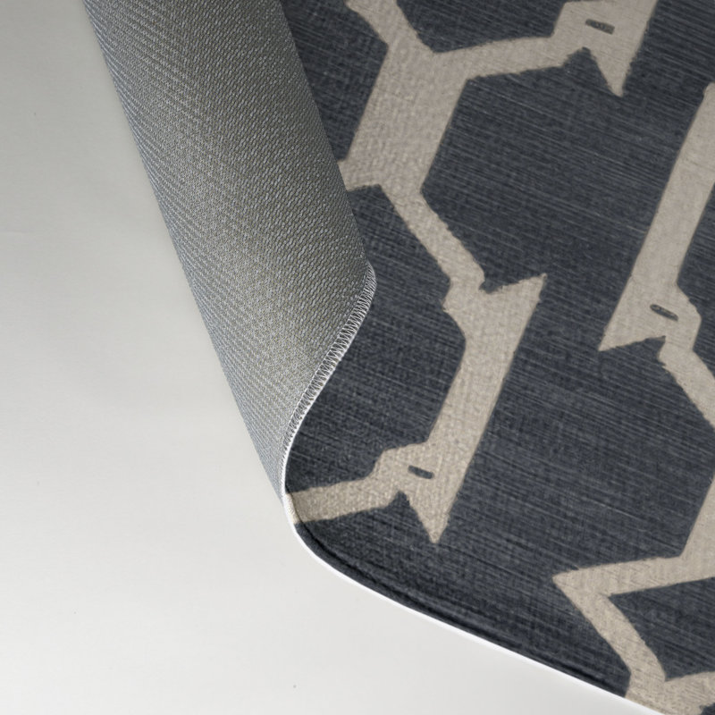 Tapis gris intérieur et extérieur Trellis, Rectangulaire 3 pi x 5 pi