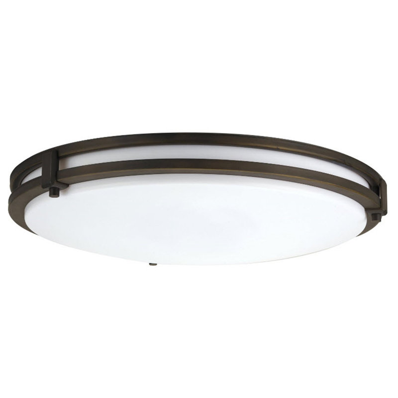 Saturn Acrylic Flush Mount, Antique Bronze, 3000K