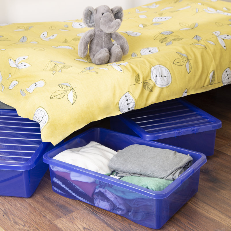 Wham Crystal 32L Plastic Storage Boxe Tint Spectrum, Blue