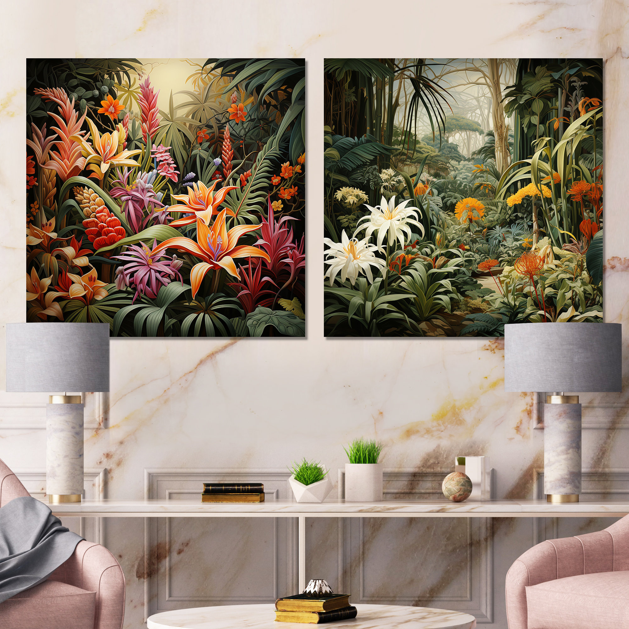 Winston Porter Vintage Jungle Plants I Jungle Wall Decor Set Of 2