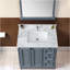 Dessus de meuble-lavabo 37 po x 22 po, dessus de meuble-lavabo en pierre frittée Carra White