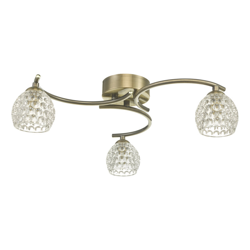 Ordonez Semi Flush Mount, Antique Brass