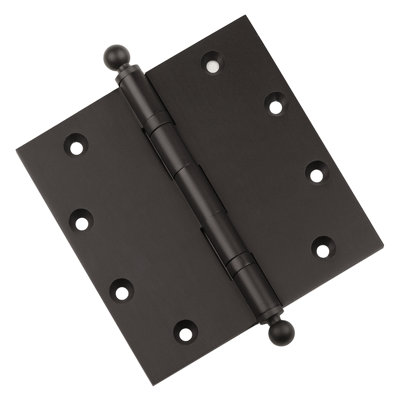 Charnière de porte simple à roulement à billes en laiton massif H 5 po x l 5 po