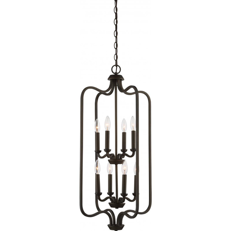 Niagara 8 - Light Geometric Chandelier, Forest Bronze