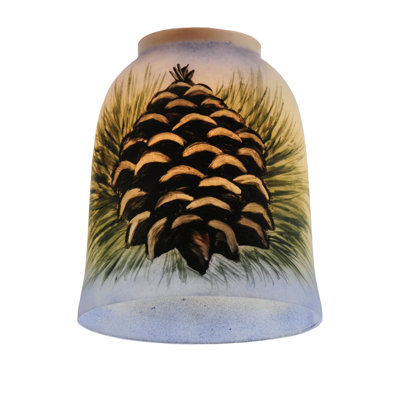 Abat-jour de 5 po de largeur peint à la main Pinecone
