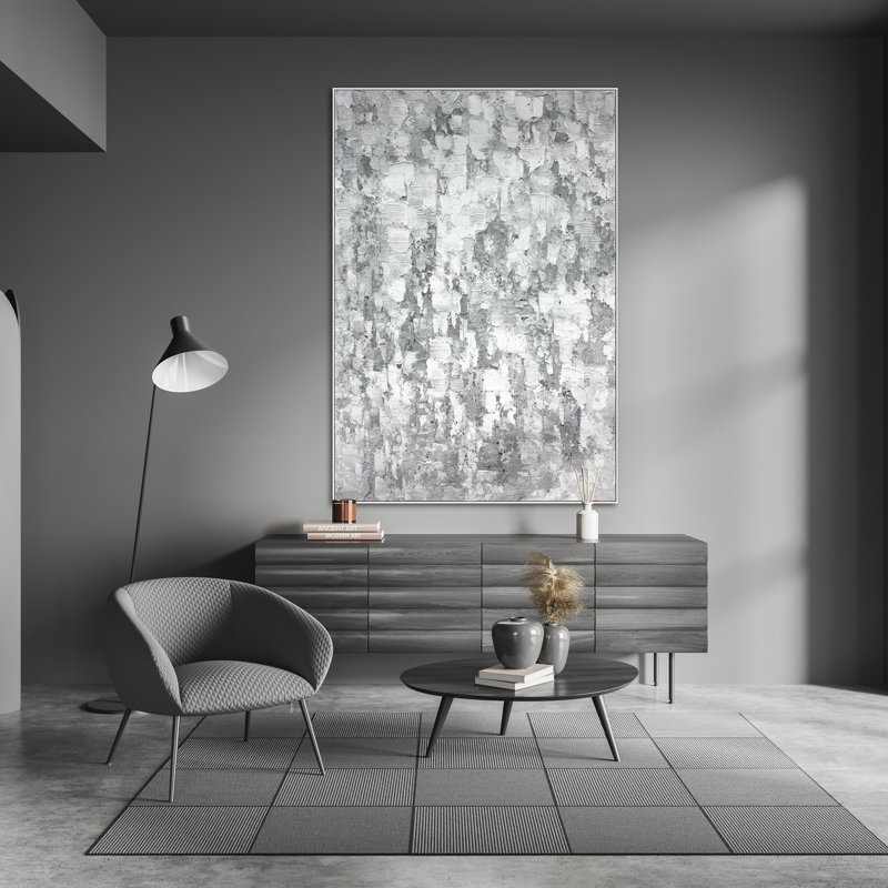 Ashen Flow Canvas Wall Art