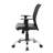 Lene Task Chair, T-Arms, Black Mesh And Caressoft Vinyl, Spring Tilt
