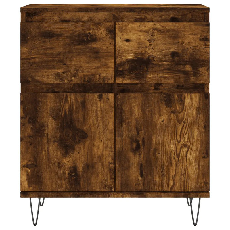 Isa Iron 2 - Door Standard Accent Cabinet, Smoked/Oak