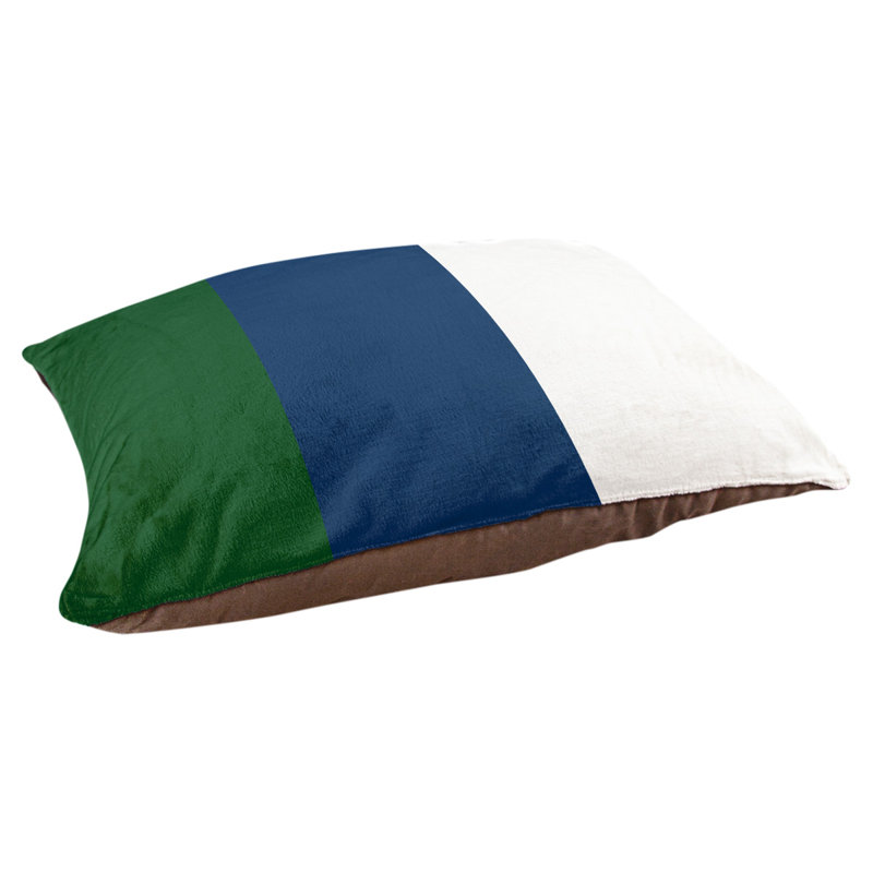 Coussin Atlanta, Vert / bleu marine / blanc, Moyen (l 28 po x P 18 po x H 9,5 po)