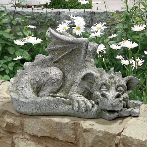 Design Toscano Blushing Babel The Bashful Dragon Statue & Reviews | Wayfair