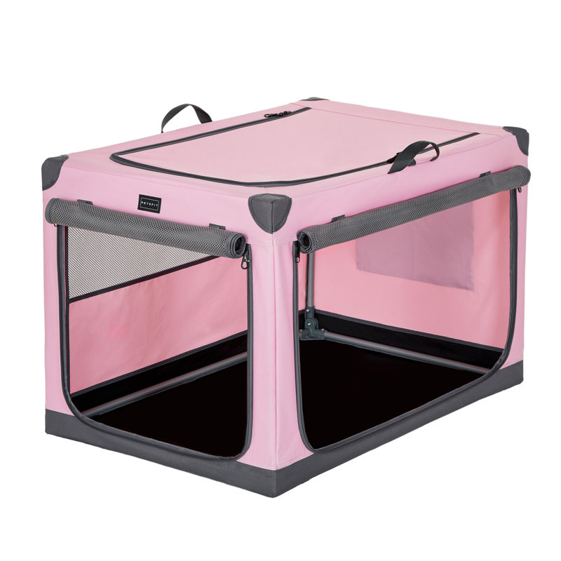Caisse pour chien pliante Tucker Murphy Pet ™ 26 po, rose, Moyen (H 23 po x l 24 po x P 36 po)