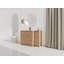 Meuble-lavabo autoportant de 48 po avec lavabo en céramique blanche et 1 petite armoire de rangement, porte à fermeture en douceur-126233534