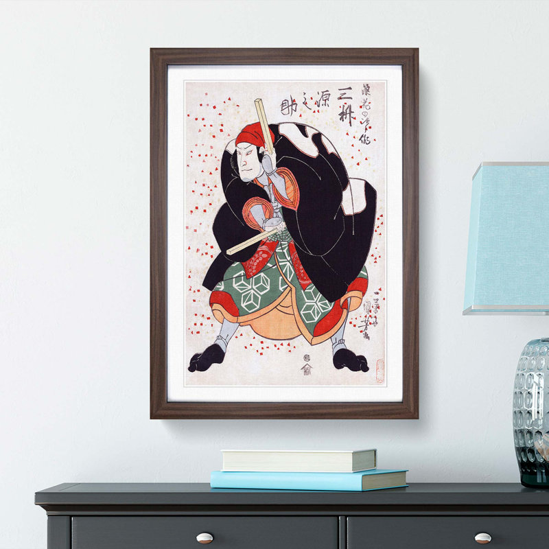Mimasu Gennosuke No Namiwa No Jirosaku by Utagawa Kuniyoshi - Picture Frame Painting Print, 36cm H x 27cm W x 2cm D