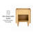 Helga Solid Wood Nightstand with 1 Drawer and Open Shelf Storage-170504047