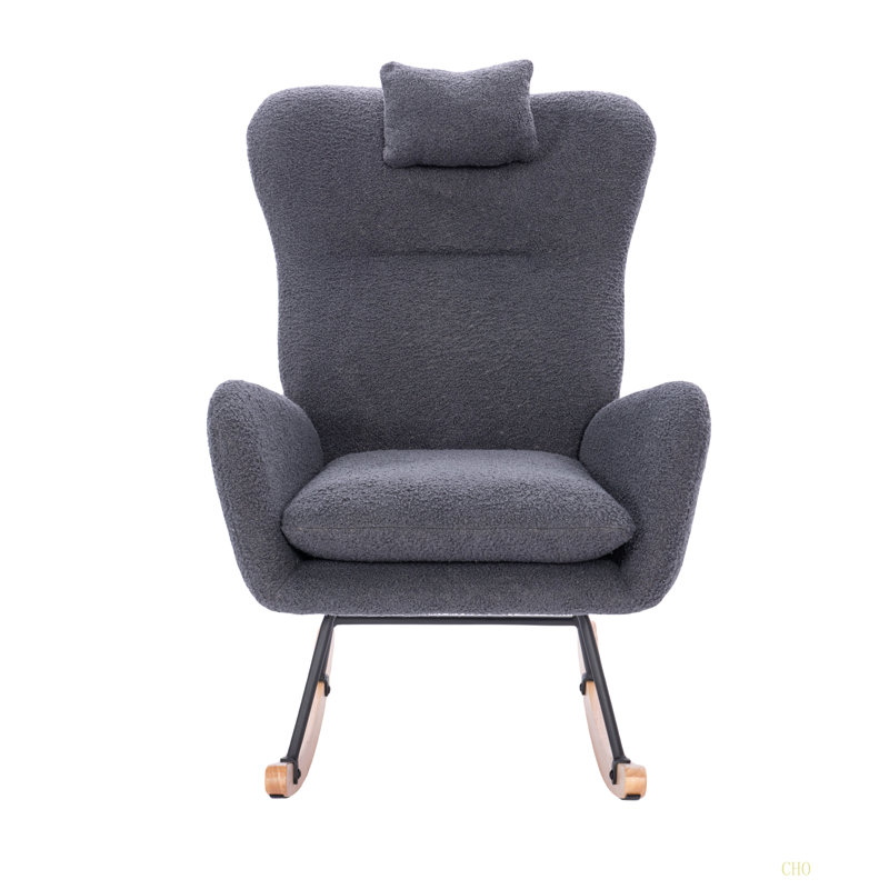 Chaise berçante Teddy, Gris foncé