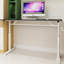 Bureau d'étude multifonctionnel à hauteur réglable pour tous les âges, levage manuel, en fer gris et bois, double colonne de support, stable pour une utilisation à domicile ou au bureau, poids : 12,7 kg, profondeur de levage : 118,5 cm, hauteur : 60,3 cm-134703985
