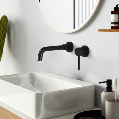 Wall Mounted Single-handle Bathroom Faucet with Drain Assembly