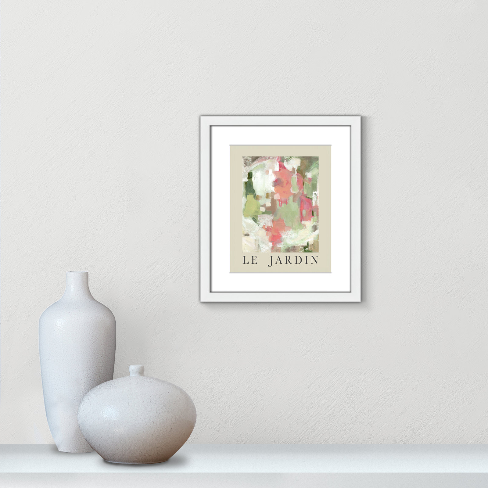 Botanical Poster Collection " Le Jardin " by Carol Robinson, Yes, 15" H x 13" W x 1.25" D, White Single Picture Frame