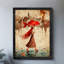 Reproduction d'art encadrée noire rétro Vintage Fantasy-375676205