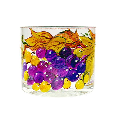 Victoria Bella 4" Candleholder Grapes, Decorative Glass