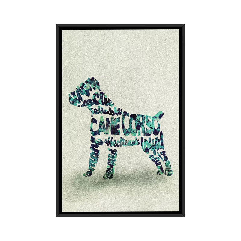 «Cane Corso» par Ayse Deniz Akerman - Estampe numérique sur toile tendue avec châssis, H 26 po x l 18 po x P 1,5 po