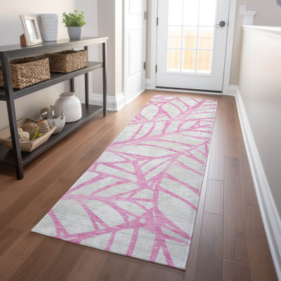 Tapis rose de qualité supérieure lavable à la machine