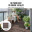 Dalles de terrasse emboîtables en plastique imitation bois, paquet de 10, 30 x 30 cm (12 x 12 po), 0,93 m² (10 pi²), imperméables et résistantes aux intempéries, idéales pour terrasse, porche, balcon, jardin ou terrasse en bois, brun foncé.-106766283