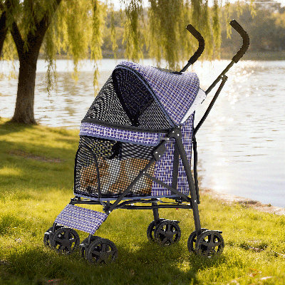 Poussette pour chien avec poussette réglable