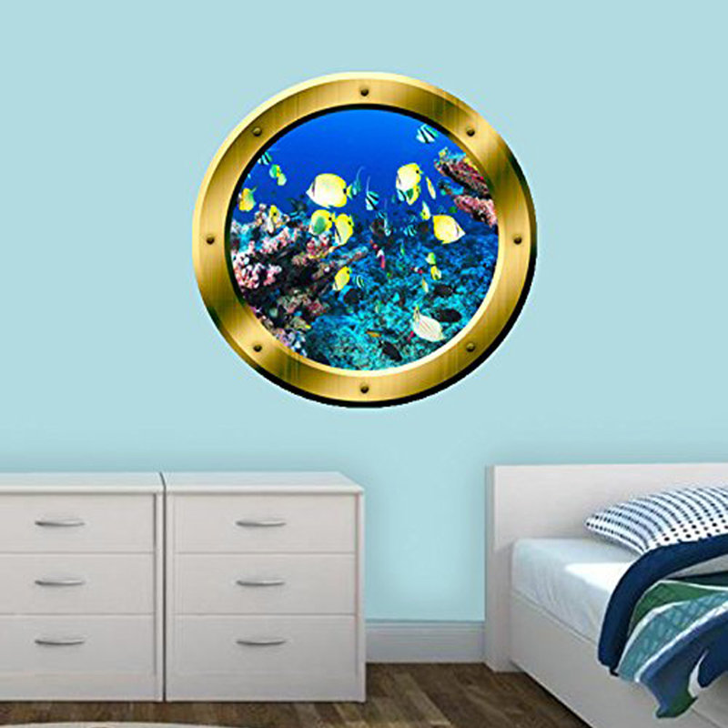 Wall Decal, 20" H x 20" W x 0.01" D, Yellow