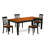 5 Piece Dining Room Table Set Includes a Rectangle Wooden Table with Butterfly Leaf and 4 Kitchen Dining Chairs, Black & Cherry-425934780-431804285