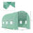 15' X 7' X 7' Walk-In Tunnel Hoop Greenhouse, Green House For Outside With PE Cover, Steel Frame, Roll-Up Zipper Door & Windows For Flowers, Vegetables, Tropical Plants, Green-123626718-123626720