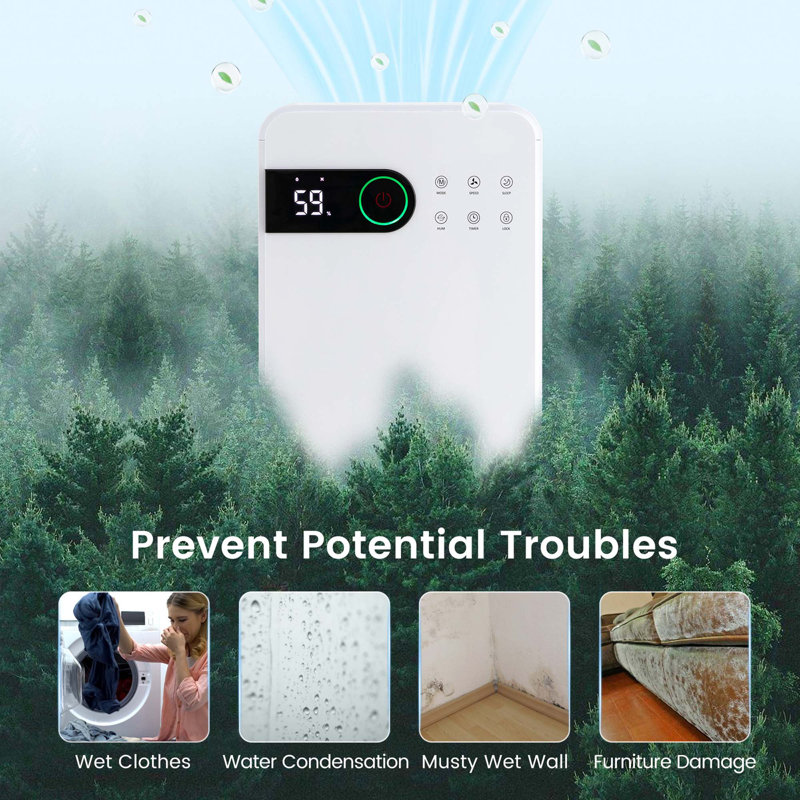 Costway 32 Pints Console Dehumidifier for Rooms up to 0 Cubic Feet