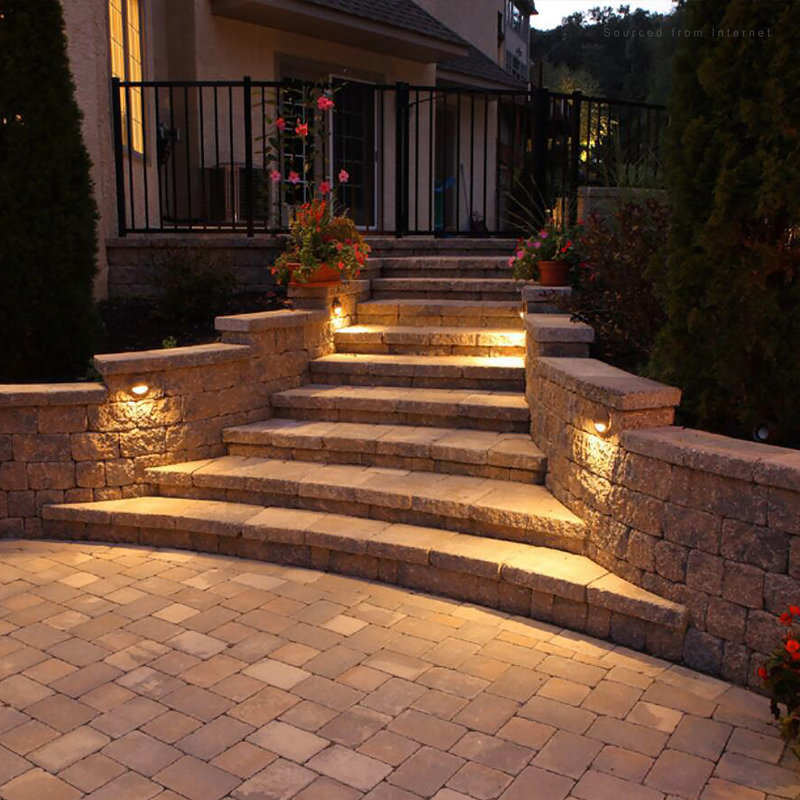 LED Landscape Deck Light Low Voltage for Step Stair Pathway, Brown