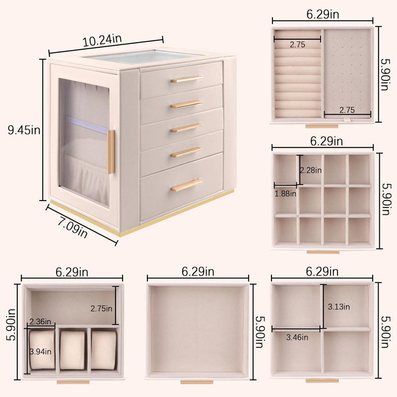 Makeup Organiser, Beige