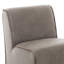 Chaise de salle à manger moderne avec roues cachées, fauteuil sans accoudoirs en tissu Tech-1349442667