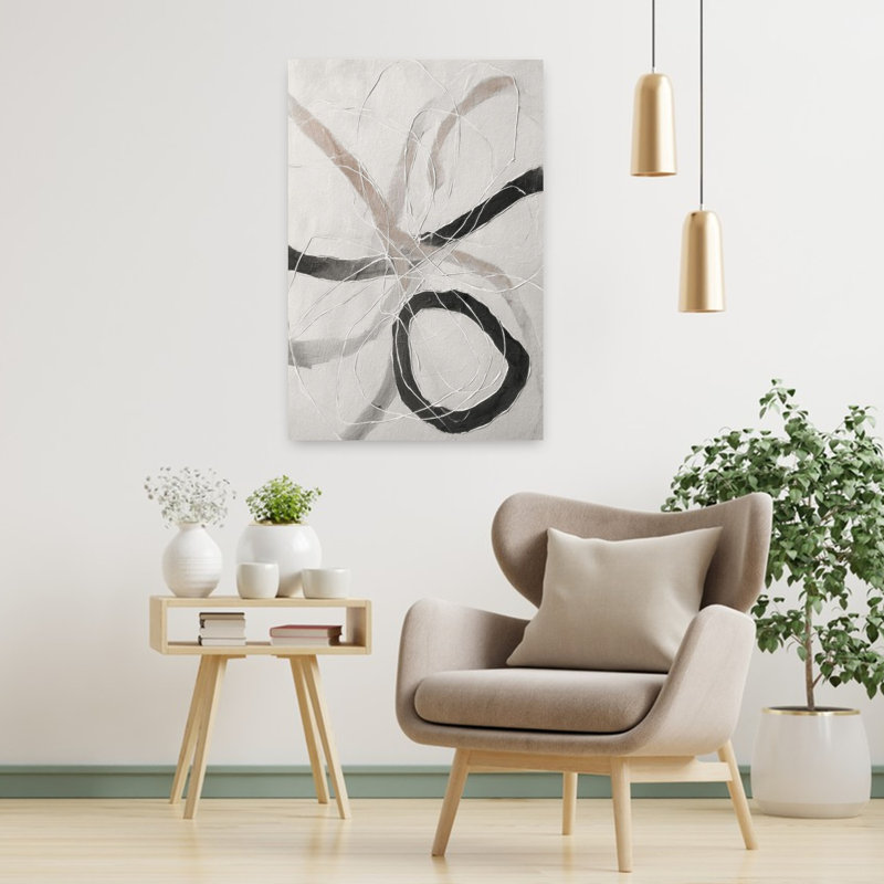Art contemporain abstrait géométrique, H 36 po x l 24 po