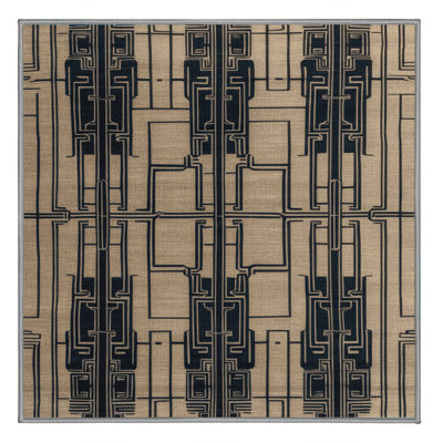 Machine Washable Art Deco Grey Area Rug