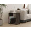 Table d'appoint moderne anthracite 17,7 po x 20,4 po x 11,6 po | Panneau de particules revêtu de mélamine à 100%, conception murale | Style scandinave élégant, durable et fonctionnel pour le salon et la chambre à coucher