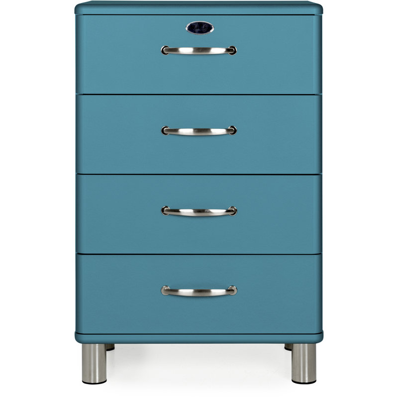 Commode 4 tiroirs Malibu, Blue