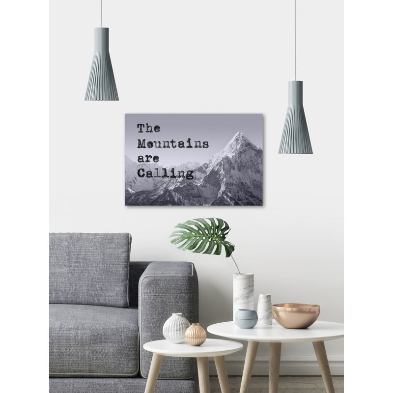 «The Mountains Are Calling II», reproduction d'impression sur toile tendue, H 8 po x l 12 po x P 1,5 po