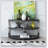 Kalne Console Table Half Moon Shape with 2 Open Shelves