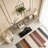 Narrow Entryway Foyer Table with Geometric Base-1031129342