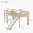 Natural Watsons Low Loft Bed With Slide, Ladder & Safety Guardrails, Premium Rubber Wood Construction-1679920496
