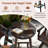  3 Piece Outdoor Swivel Adirondack Bar Set, 41.9" Patio Log Bar Height Table & 2 Bar Stools With High Back, 500 Lbs Heavy Duty Wooden Bar Stools Set For Deck Pub Garden Backyard, Carbonized-817748772