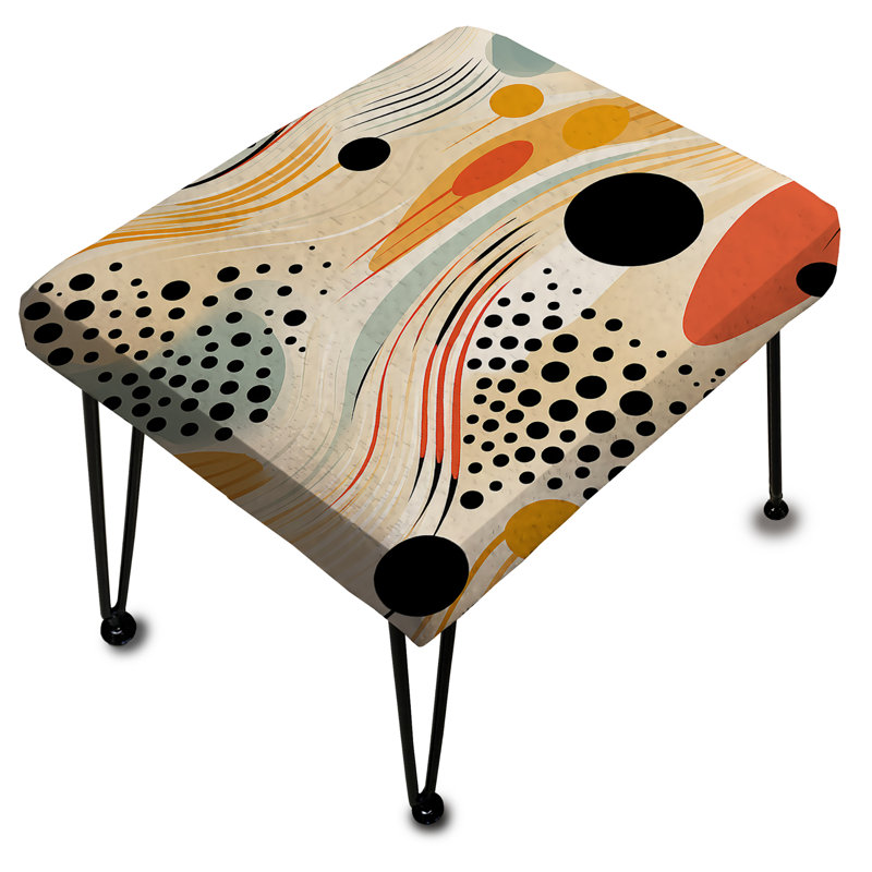 Tribal Essence Motif à pois - Repose-pieds rectangulaire à pois