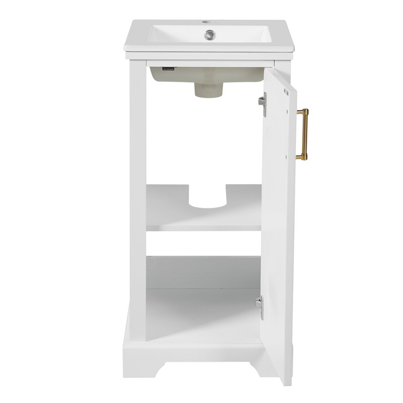 Meuble-lavabo de 16 po avec lavabo en céramique